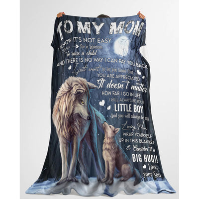 I Know It‘s Not Easy For Woman To Raise A Child Wolf A371 - Premium Blanket
