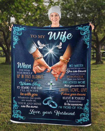 To My Wife - Husband A311 - Premium Blanket